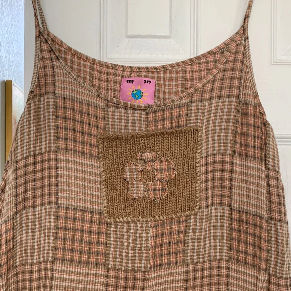 UNIF | Patchwork Knit Pocket Dress | Sz XL – Earthy Tones, Rare & Cozy! Like New - Picture 3 of 9